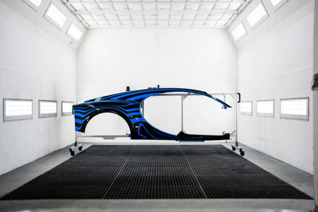 A Bugatti Chiron Super Sport's side body panel