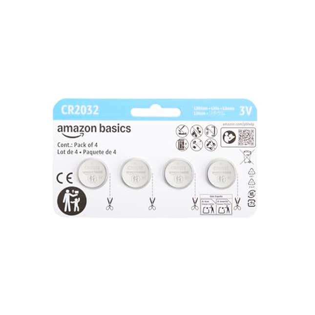 Image for article titled Amazon Basics CR2032 Lithium Batteries, Now 14% Off
