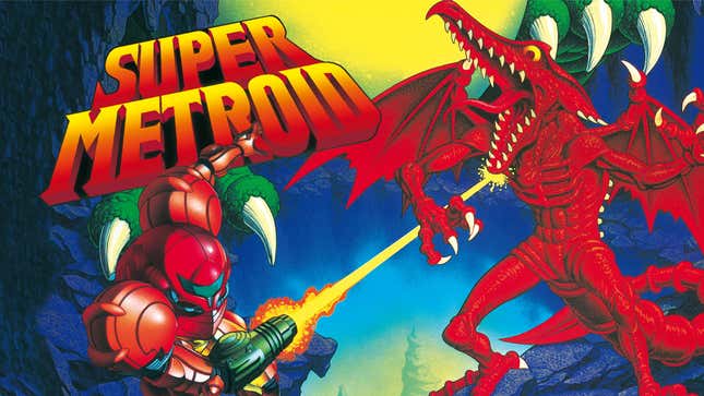 An image shows the cover of Super Metroid.