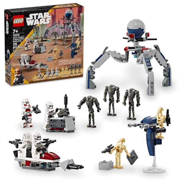 Image for article titled LEGO Star Wars Clone Trooper &amp; Battle Droid Battle Pack Set for Kids, Now 20% Off