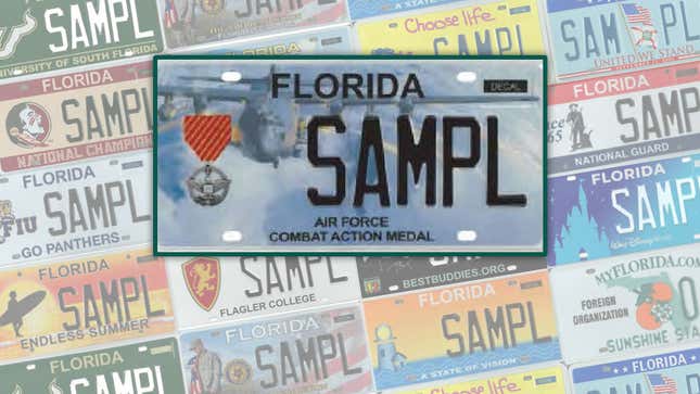 An image showing a personalised license plate design from Florida