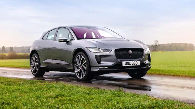 A gray 2023 Jaguar I-Pace.