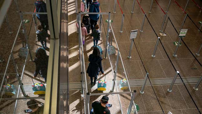 Passagers à l’aéroport international de Seattle-Tacoma