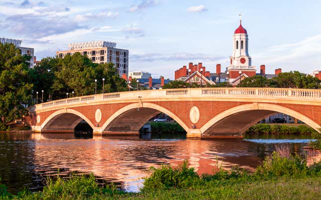 The John W. Weeks Bridge in Cambridge, Massachusetts.