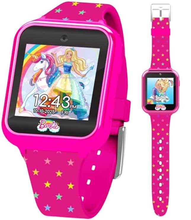 Image for article titled Accutime Kids Mattel Barbie Pink Educational Learning Touchscreen Smart Watch Toy for Girls, Now 22% Off