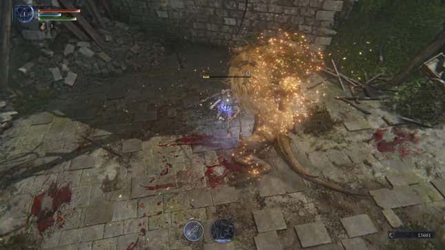 The Executor attacks an enemy as a beast.