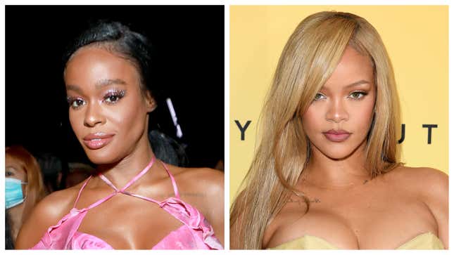 Azealia Banks, left; Rihanna.