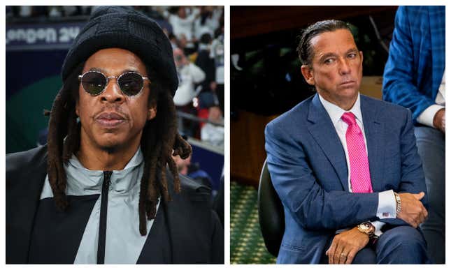 Bild für Artikel mit dem Titel Jay-Z vs. Tony Buzzbee News: Wie Tony Buzbee herumalberte und von Jay-Z erfuhr, Buzbee wird mit peinlicher Klage konfrontiert, warum Jay-Z Buzbee verklagte, inwiefern Diddy und Jaguar Wright involviert sind und mehr zur Rivalität zwischen Jay-Z und Buzbee