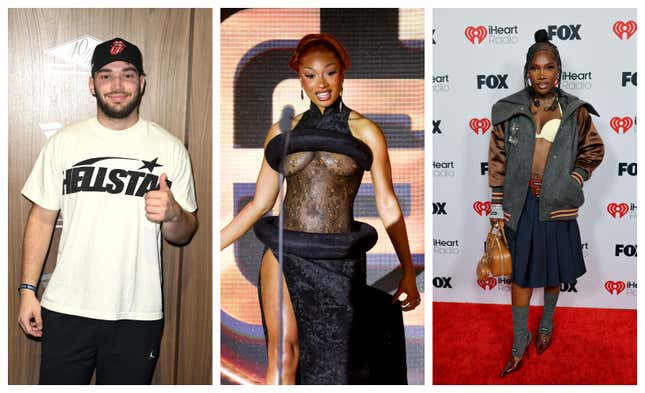 Left: Adin Ross Center:Megan Thee Stallion Right:Doechii