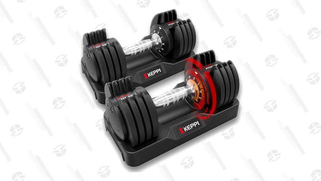 Keppi Adjustable Dumbbells Set | $160 | Amazon