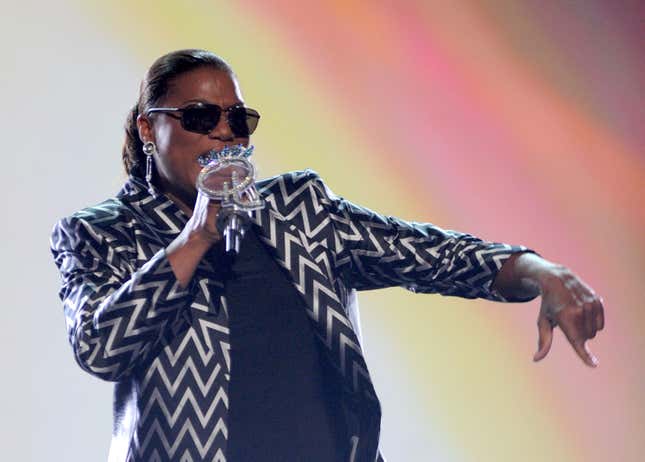 Host Queen Latifah speaks onstage during the 2010 BET Awards held at the Shrine Auditorium on June 27, 2010 in Los Angeles, California.