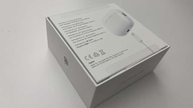 a photo of the airpods box