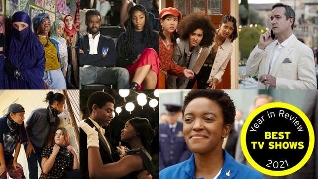 Clockwise from top left: Lucie Shorthouse, Faith Omole, Anjana Vasan, Juliette Motamed, and Sarah Kameela Impey in We Are Lady Parts (Photo: Laura Radford/Peacock); William Jackson Harper and Jessica Williams in Love Life (Photo: HBO Max); Ramona Young, Lee Rodriguez, and Maitreyi Ramakrishnan in Never Have I Ever (Photo: Isabella B. Vosmikova/Netflix); Matthew Macfadyen in Succession (Photo: Graeme Hunter/HBO); Krys Marshall in For All Mankind 1 and 2 (Photo: Apple TV Plus); Aaron Pierre and Thuso Mbedu in The Underground Railroad 1 and 2 (Photo: Kyle Kaplan); Lane Factor, Paulina Alexis, D’Pharaoh Woon-A-Tai, and Devery Jacobs in Reservation Dogs (Photo: Shane Brown/FX)