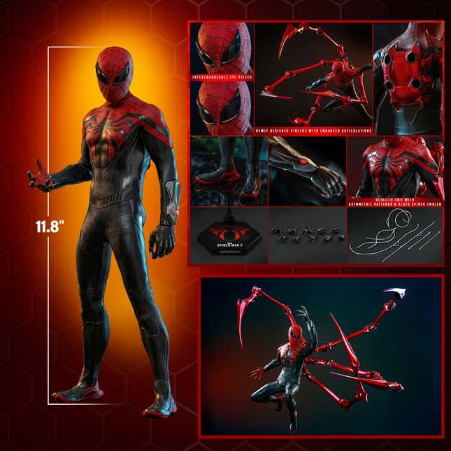 Image for article titled Hot Toys&#39; Latest Spider-Man 2 Figure Is Literally Superior