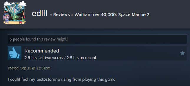 Image from an article titled Warhammer 40,000: Space Marine 2, as stated in a Steam review