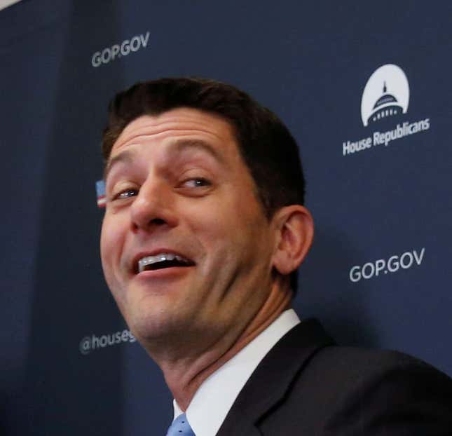 And then I said.. (Reuters/Jonathan Ernst)