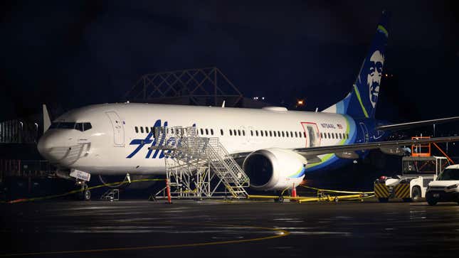 The Alaska Airlines Boeing 737 Max 9 that suffered the door plug blowout