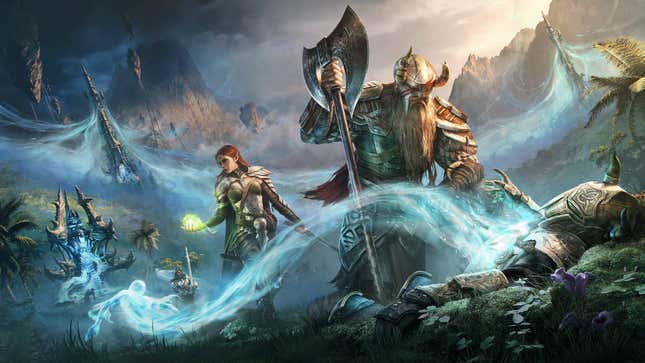 ESO characters sapping the soul out of a guy. That man is fucked up.