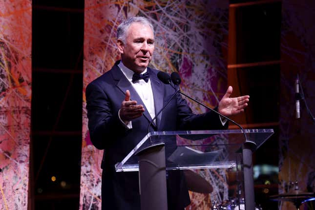 Citadel CEO and Citadel Securities founder Ken Griffin speaks at an event on November 9, 2024. The billionaire hedge fund manager is a major Republican donor. 