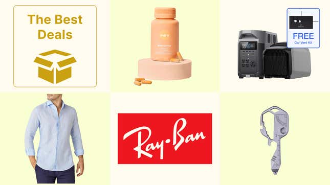 Image for article titled Best Deals of the Day: Ray-Ban, Ovira, Luca Faloni, Keyzmo, EcoFlow &amp; More