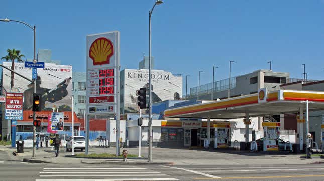  Shell gas station, Third and Western, Los Angeles