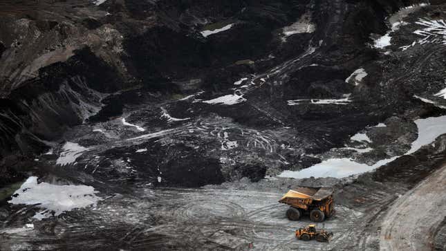 An oil sands mine in Fort McMurray, Alberta, where some of Canada’s dirtiest crude oil comes from.