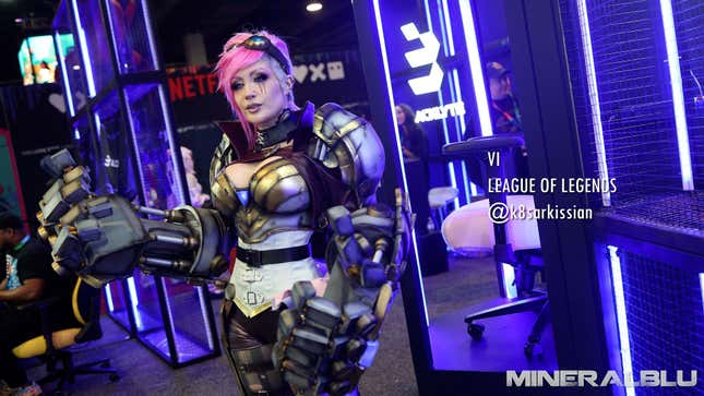 A photograph of a cosplayer at LVL UP 2025
