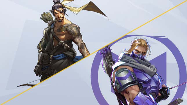 Hanzo and Hawkeye are juxtaposed together.