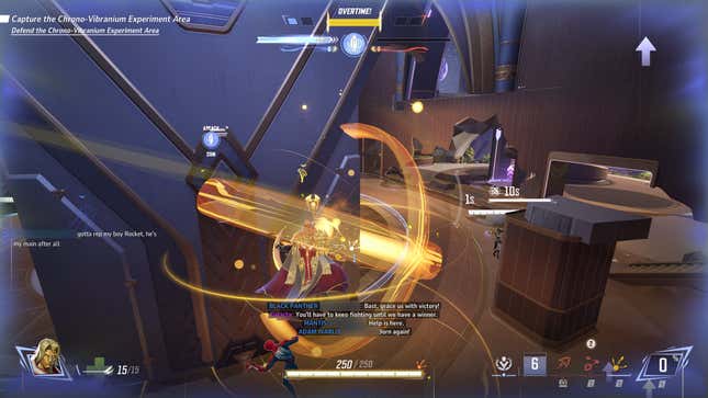 Adam Warlock uses a devastasting attack against his enemies.