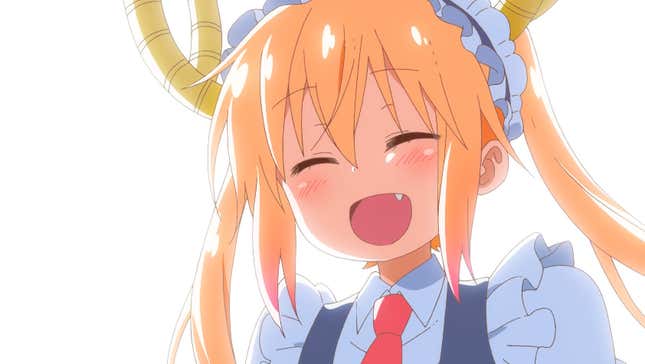 A screenshot from the anime version of Miss Kobayashi’s Dragon Maid. 