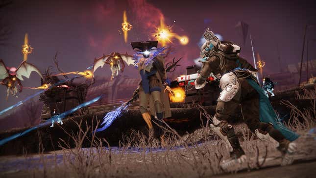 A screenshot of a Destiny 2 player taking on the Overthrow activity, which needs to be completed in order to access the Dual Destiny quest.