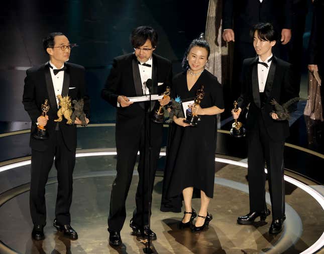 Image for article titled The Oscars Belonged to Minus One&#39;s Tiny, Golden Godzilla