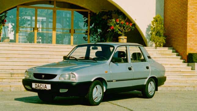 A photo of a silver Dacia 1310. 