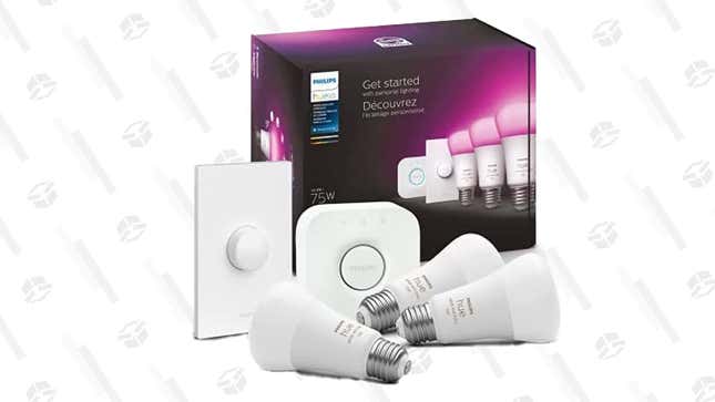 Philips Hue 75W Color Smart Button Starter Kit + Extra Bulb | $160 | Amazon