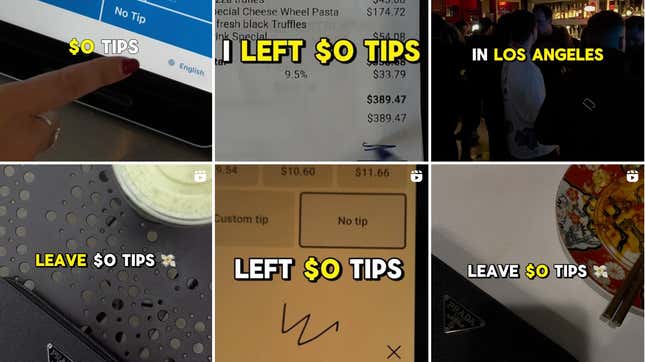 Image for article titled This L.A. Influencer&#39;s Whole Gimmick Is Not Tipping Service Workers