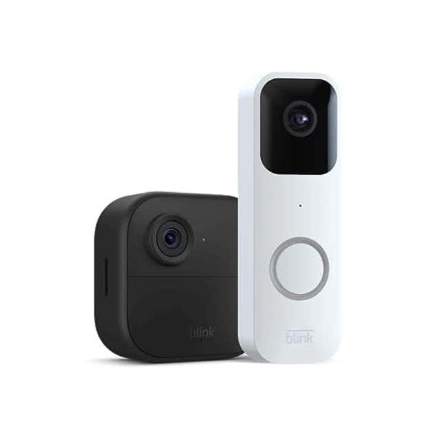 Image for article titled Blink Video Doorbell + 1 Outdoor 4 smart security camera (4th Gen) with Sync Module 2 | Two-year battery life, Now 62.5% Off