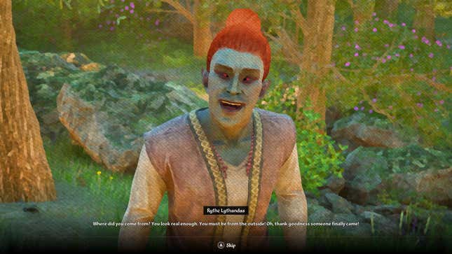 The famous painter, Rythe Lythandas, in A Brush With Death in Oblivion Remastered.