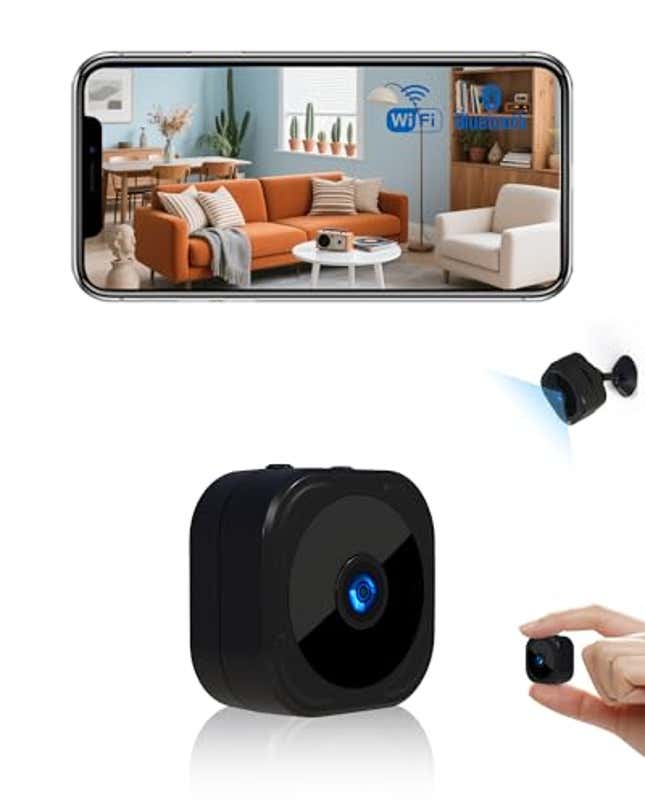 Image for article titled AOBOCAM 1080P HD Mini Camera for Indoor Security with App Control Motion Detection & Night Vision Wireless WiFi Rechargeable Pet Camera for Home/Office 24/7 Cycle Save, Now 40% Off
