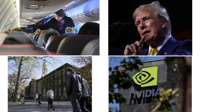 Image de l'article intitulé Grève d’American Airlines, la montée des actions de Nvidia et les pertes de Trump Media&amp;#xa0;: les histoires les plus populaires de la semaine