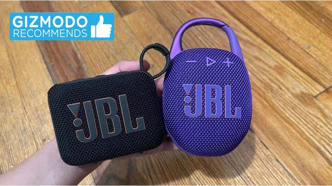 a photo of jbl clip 5 and go 4