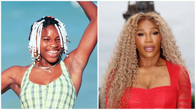 Serena Williams en 1998 ; Serena Williams en 2024.