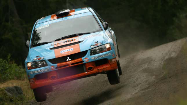 Juha Salo and Mika Stenberg of Finland and Mitsubishi Ralliart Finland drive their Mitsubishi Lancer Evolution 9, N/4, during Leg 1 of Rally Finland 2008 on August 1, 2008 in Jyvaskyla, Finland.