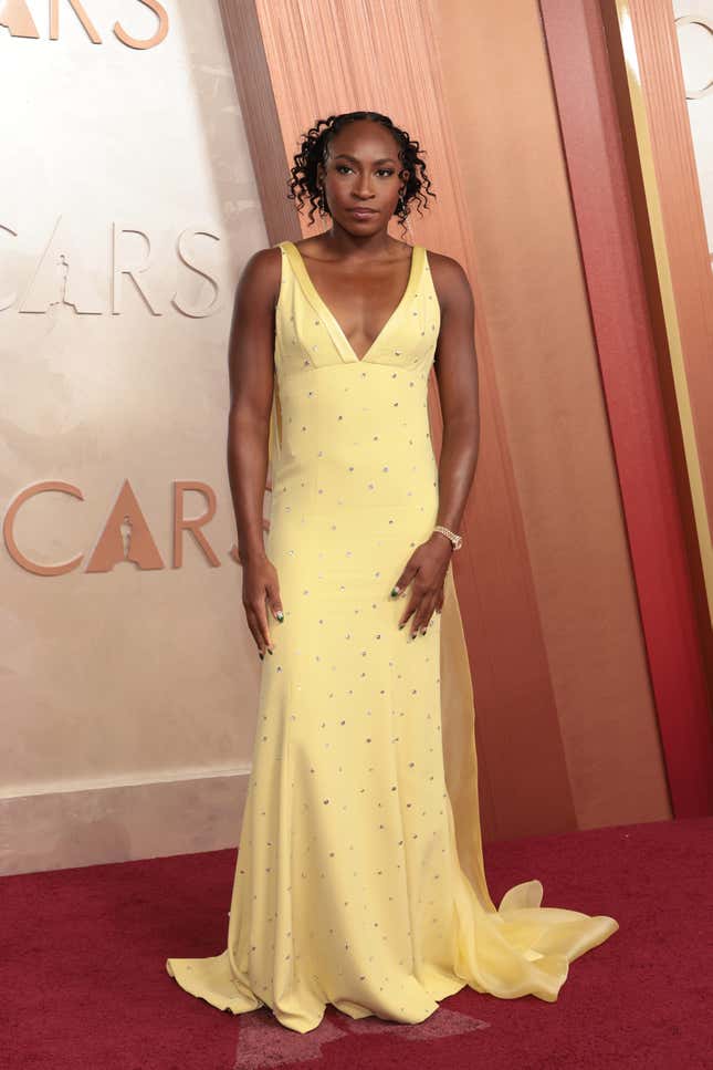 Coco Gauff attends the 97th Annual Oscars at Dolby Theatre on March 02, 2025 in Hollywood, California.