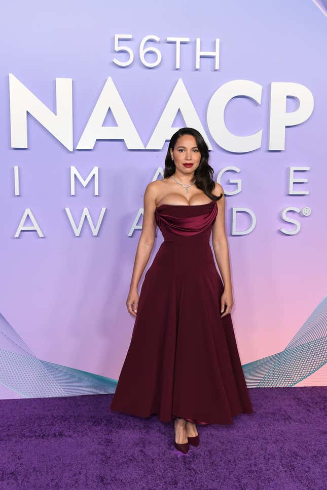 Jurnee Smollett attends the 56th NAACP Image Awards at Pasadena Civic Auditorium on February 22, 2025 in Pasadena, California.