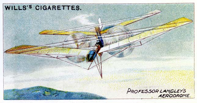 Image for article titled 11 Gorgeous Collectible Cards of Flying Machines From Over a Century Ago