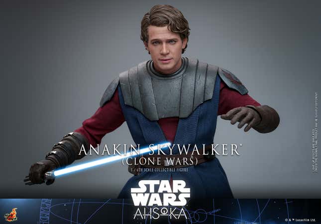 Image for article titled Hot Toys&#39; New Ahsoka Anakin Skywalker Smashes Hayden Christensen Into Clone Wars