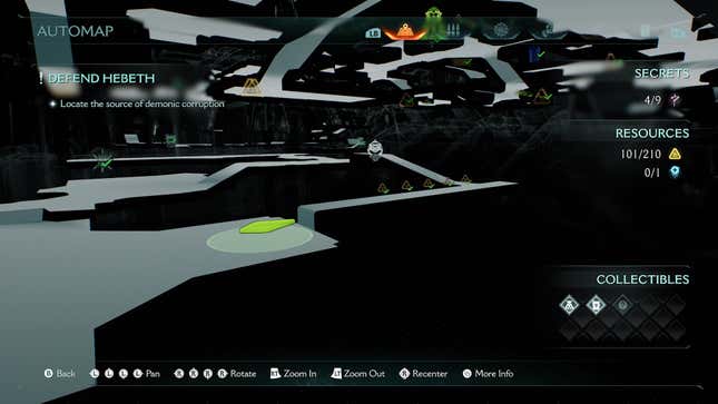 A screenshot of a map shows the location of a collectible.