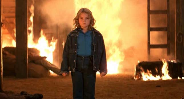 Drew Barrymore starting fires.