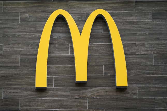 FILE - A McDonald&#39;s golden arches is shown at restaurant in Havertown, Pa., Tuesday, April 26, 2022. McDonald’s expects to open nearly 10,000 restaurants over the next four years, Wednesday, Dec. 6, 2023, a pace of growth that would be unprecedented even for the world&#39;s largest burger chain. (AP Photo/Matt Rourke)