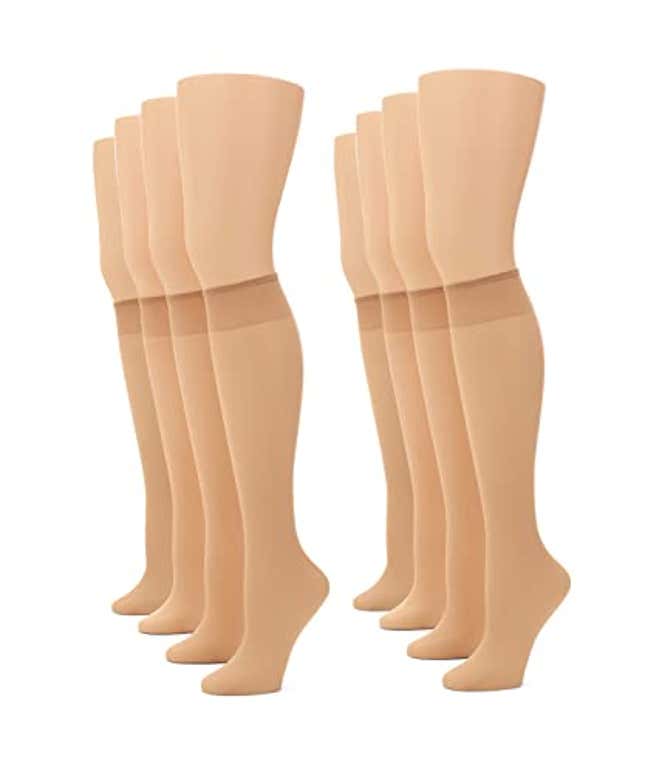 Image for article titled No nonsense Women's Sheer Knee High Value Pack with Comfort Top, Now 12% Off